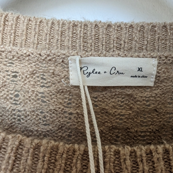 Rylee + Cru Women's La Reina Sweater in Putty XL - Picture 4 of 9